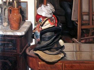 Autoritratto allo specchio Olio su tavola 2005