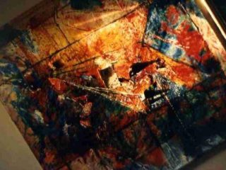 FANTASIA 2.
Dimensione: 1.30 m x 1.40 m.
Tecnica mista su carta di scenografia.

