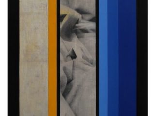 PERCEZIONE VERTICALE 2009, tecnica mista su lino - cm 122x102