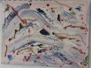 "Senza titolo" Tecnica mista su masonite con rilievi 60x80