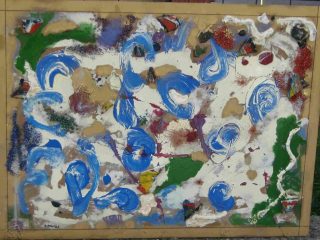 "Onde Bleu" Tecnica mista su masonite 60x80 con cristalli di quarzo. Opera selezionata mostra " Made in Italy" Vienna Austria