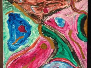 "Magic Fantasy" Tecnica mista 40x40 su gres porcellanato