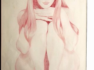Nudo di donna,sanguigna del 1960 c.a.