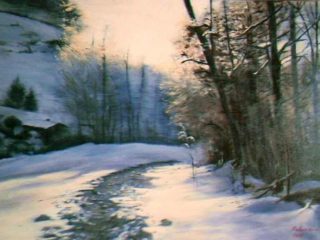 Paesaggio invernale
olio su tela 
