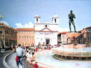 Piazza del Duomo all'Aquila
Olio su tela