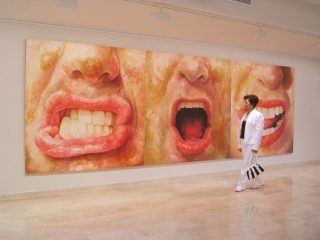 " Con mucho gusto" Olio su tavola, 200 x 600 cm. Anno 2003.Torregar
