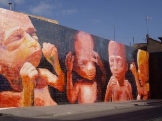 "Alegoría de la vida" Pittura murale a piastrelle di ceramica da 230 metri quadri. Ceutí. Spagna. Anno 2007.