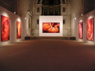 Veduta della mostra "Ausencia de identidad" presso la Iglesia de SAn Esteban. Murcia,Spagna.Anno 2006