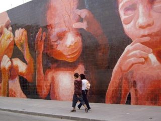 "Alegoría de la vida" Pittura murale a piastrelle di ceramica da 230 metri quadri. Ceutí. Spagna. Anno 2007.