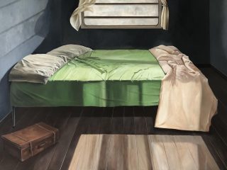 Train de vie, olio su tela, 80x120 cm, 2023