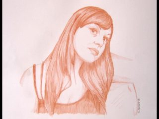 Gabriella
sanguigna su carta - 33x48cm