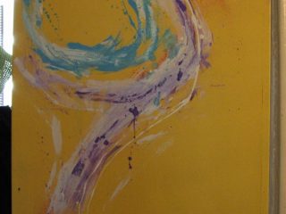 madre-figlio tecnica mista su tela 70 x 90