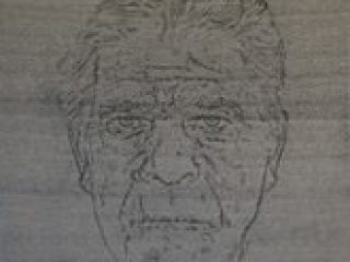 Fabio Fontana - "Racconto di un uomo elegante" 2008 - ink gel/parole su tela