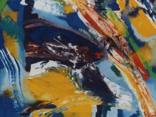 Fluttuante. Olio su tela, cm 120x150