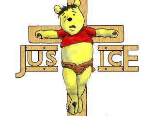 winnie on the cross