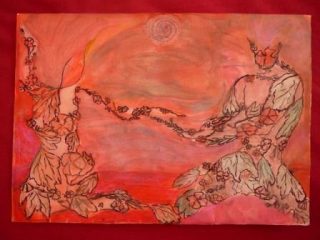 " La danza delle onde"
 2008 acquerello su carta