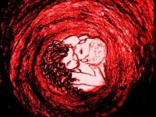 "Amore travolge Psiche" 
2003 tecnica mista su carta