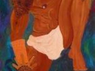 "Il guardiano dei sogni" 2001 tecnica mista su legno
Cm 200x70