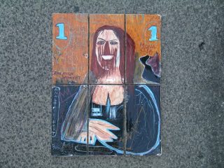 monnalisa analfabethart...pistrelle di ceramica 40x60 colori x ceramica anno 2000