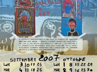 basko calendario2007 settembre ottobre dittico beck hasen...pannelli 40x90 acrilico tempera pastelli a olio