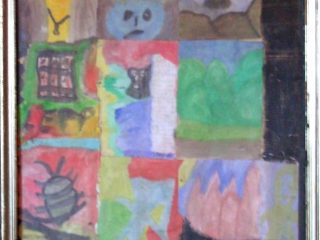 ANALFABETHART,,ARTE STUPIDA...PANELLO 50X80 AQUERELLO E TMPERA ANNO1998 