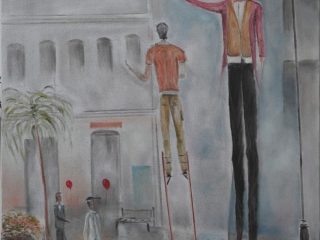"Trampoli"
olio su tela
60x80 