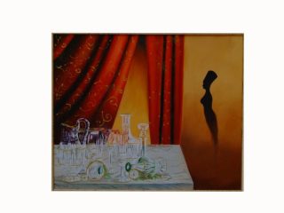 Bellezza e trasparenza - cm 60x60 - olio su tela - 2001