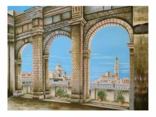 La loggia del Sedile (Panoramica di Bari nel 1900) - cm 60 x 80 - olio su tela - 2008