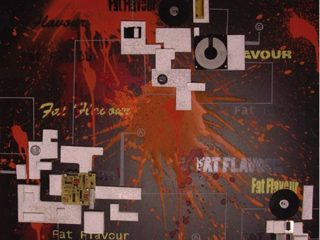 "80's videogame" 
90x80 cm
spray, acrilico, collage
2007.