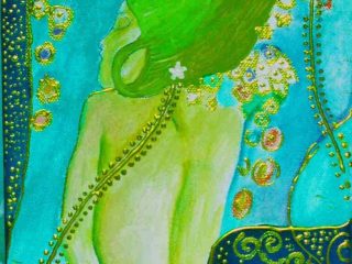 olio e tecnica mista su tela 
omaggio a klimt