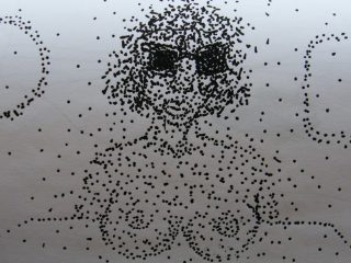 Donna sul Tavolo, 2003, marker su carta, cm 15x10.