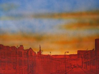 Strade Sovrapposte (Paesaggio Urbano), 2005/7, mixed media su tela.