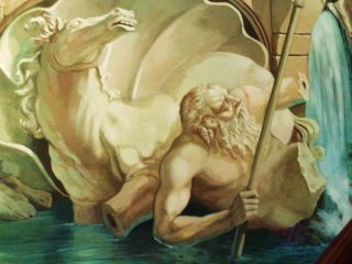 affresco su parete - detail