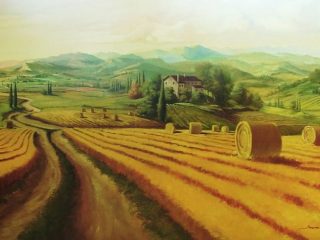 acrilico su tela- paesaggio toscano