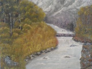 paesaggio di montagna-libero
 olio su tela 50x70