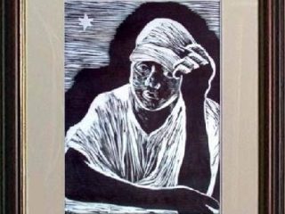 Mirinho, linocut, 20x30, 2007