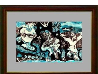 Reis Magos, linocut, 30x20, 2007