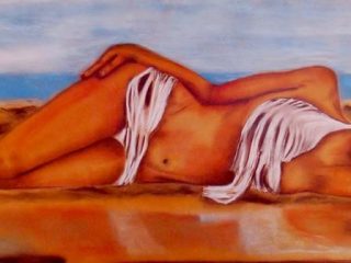 LA SABBIA DEL TEMPO
124cm x 39cm crete colorate su mdf