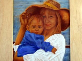 RICORDI 70cm x 45cm crete colorate su mdf