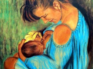 MATERNITA'
44cm x 63cm
crete colorate su mdf