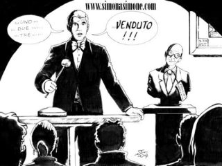 Asta Speciale! - vignetta di prima pagina da LaTestata,Roma