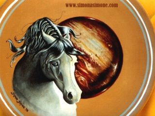 Giove - olio su cotto