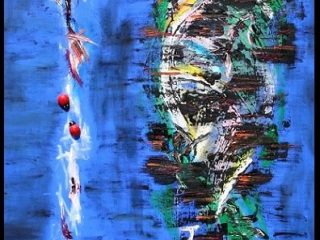 - NEL BLU - 
50x70 Tecnica mista su tela 2013 @