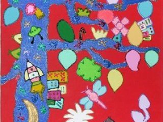 C'E' TUTTO UN MONDO DA SCOPRIRE LA' FUORI
tecnica mista - cm 40x60 - 2004