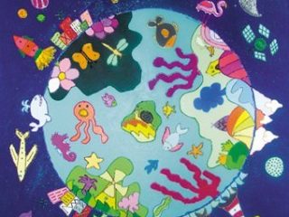 CHI HA DETTO CHE C'E' VITA SOLO SULLA TERRA
cm 80x80 - tecnica mista - 2004