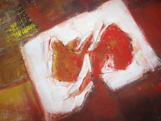 "Lacerazioni"
Acrilico, tela, gesso su tela e compensato
45x30