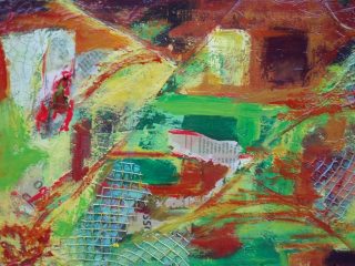 "Fondale marino- corallo 1"
 60x30
Materico e tecnica mista su legno
