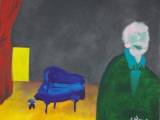 40x60 acrilico su tela
Titolo: "il pianista"