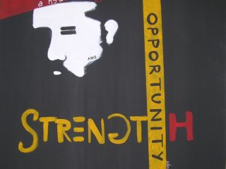 50x50 acrilico su tela
Titolo: "a new stage of opportunity and strength"