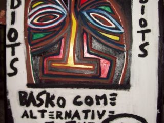 primo piano basko come alternativa alla politica anno 2009 tempera olio pastelli a olio acrilico supporto panello carta compressa 100x50
